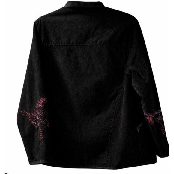 Boho Embroidered Jacket Lagenlook Paisley Tapestry Art to Wear Cottagecore Indie - Picture 3 of 6